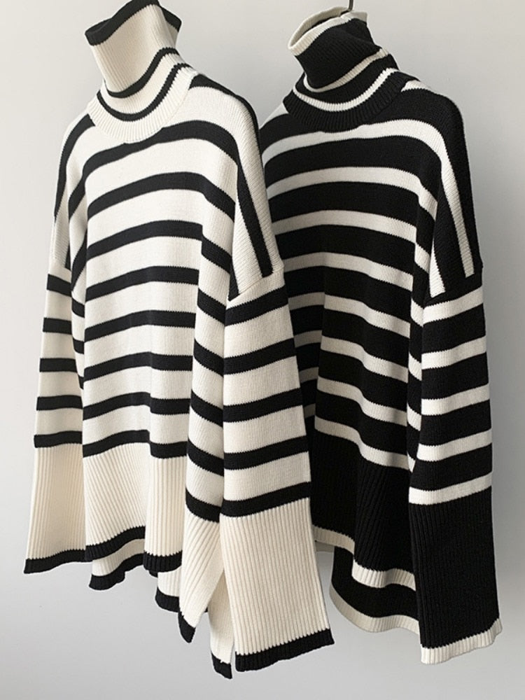 Éliane™ – Le Pull Rayé Élégance Décontractée