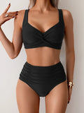 Aurélie | Ensemble de bikini d'été taille haute