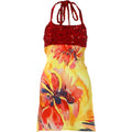 Floral Print Backless Dress Women Trend Halter Sequin Patchwork Bandages Sleeveless Stretch Sexy Vacation Bodycon