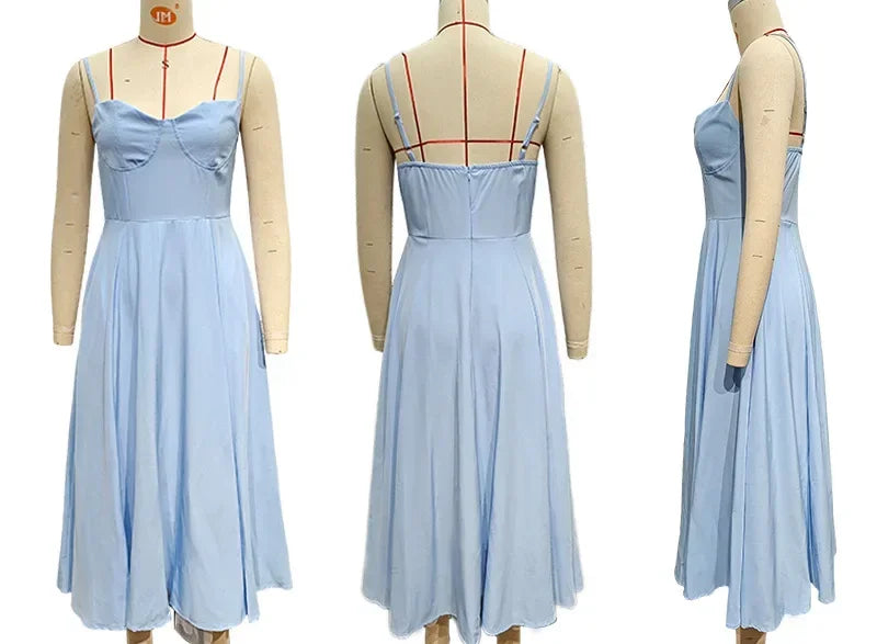 Pendulum Double-layer Suspender Dress Princess Dress Women Summer Sexy French Mesh Sleeveless Spaghetti Strap Maxi Camis Dress