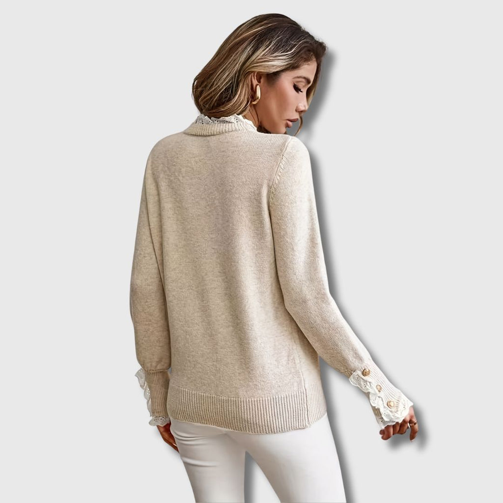 Marleen | Pull à détails en dentelle