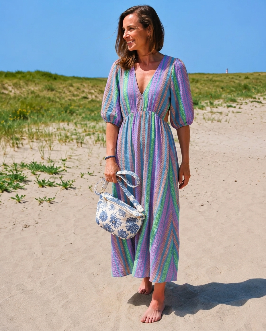 Veerle Dark Blue Maxi Dress