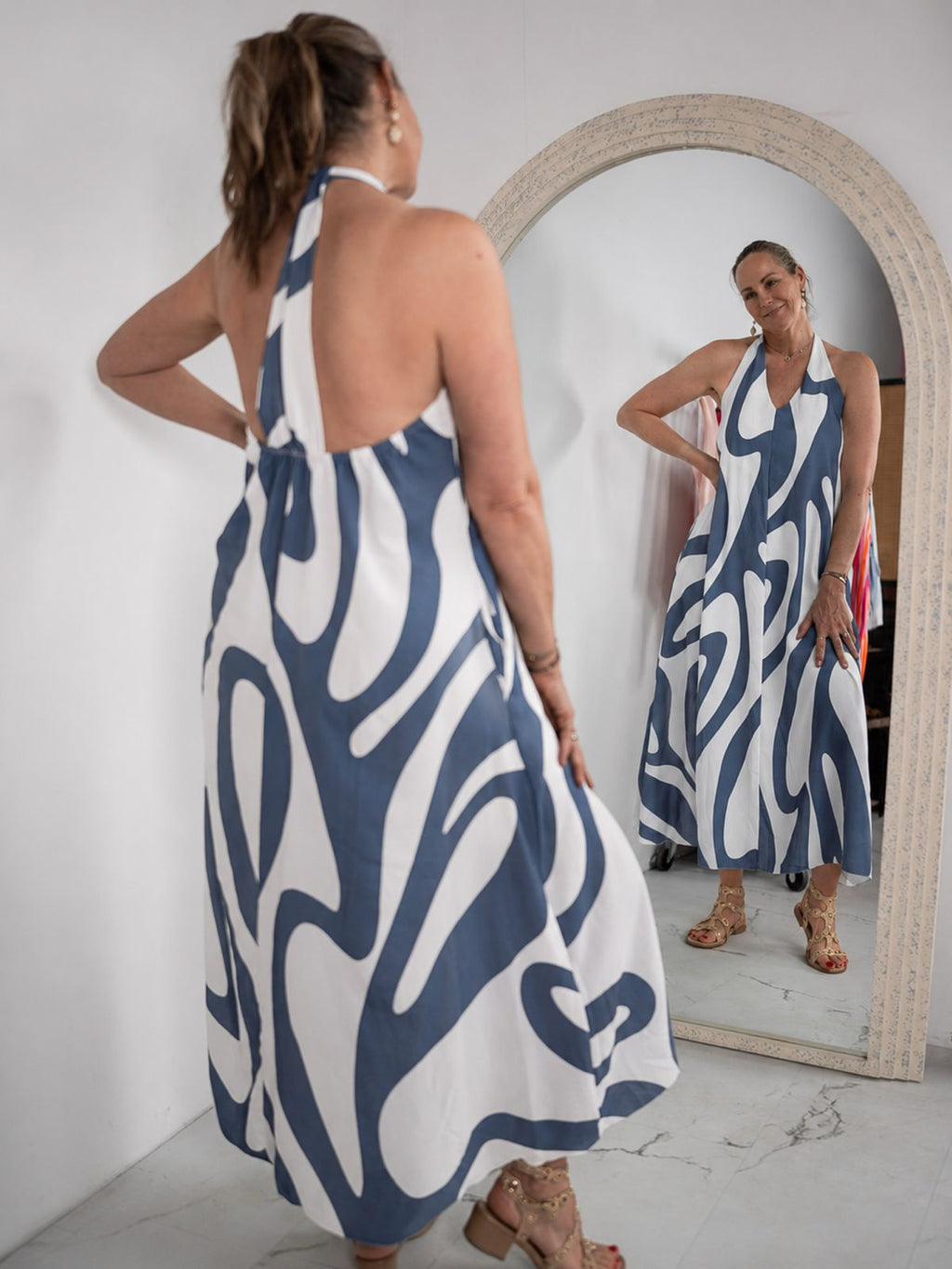 Inez Blue Maxi Dress