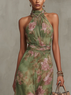 Aurora | Robe longue à motifs floraux