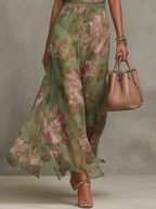 Livia | Maxikleid mit floralem Halter und elegantem Design