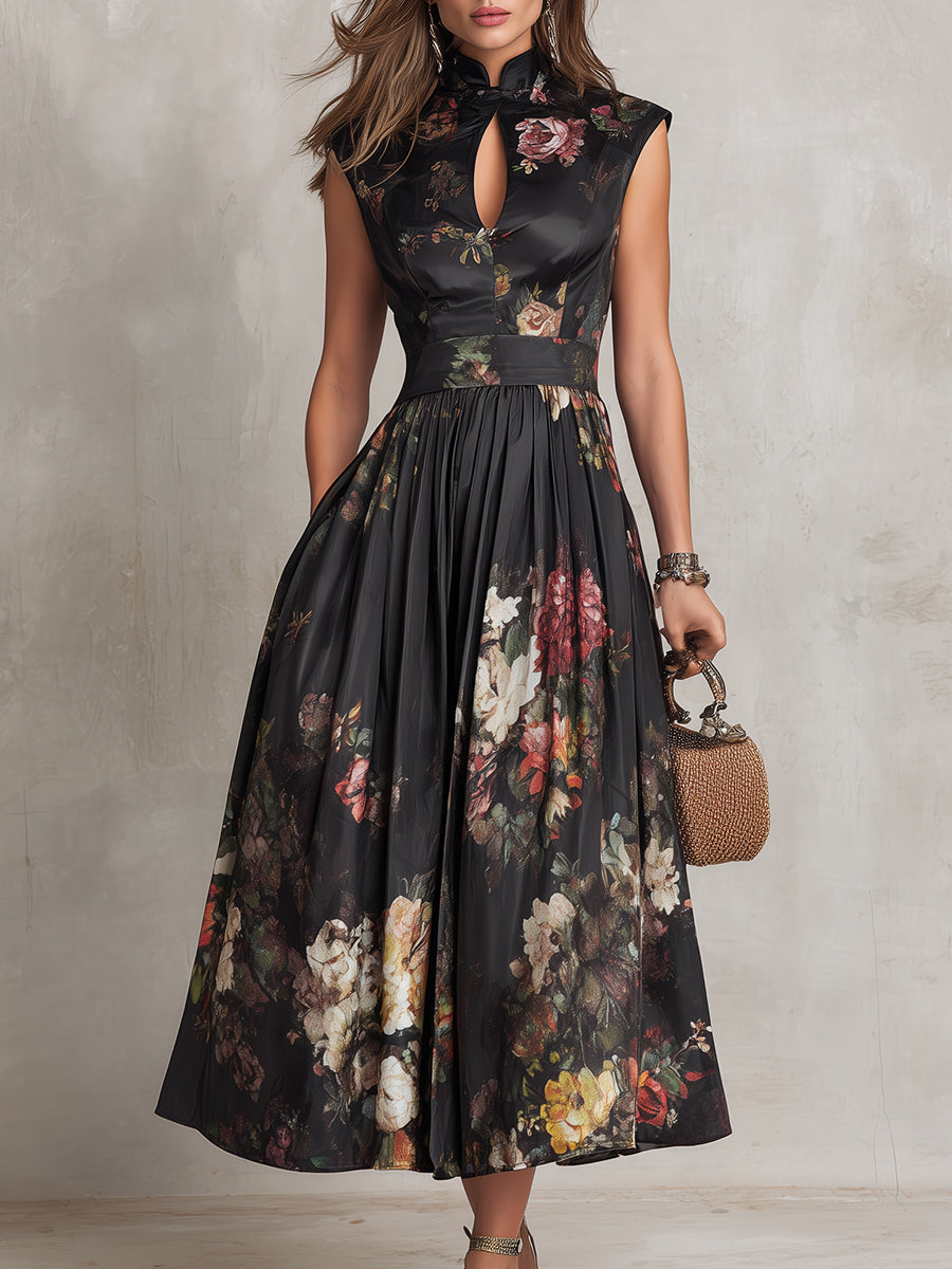 Sienna | Robe midi à motifs floraux