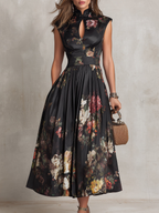 Sienna | Robe midi à motifs floraux