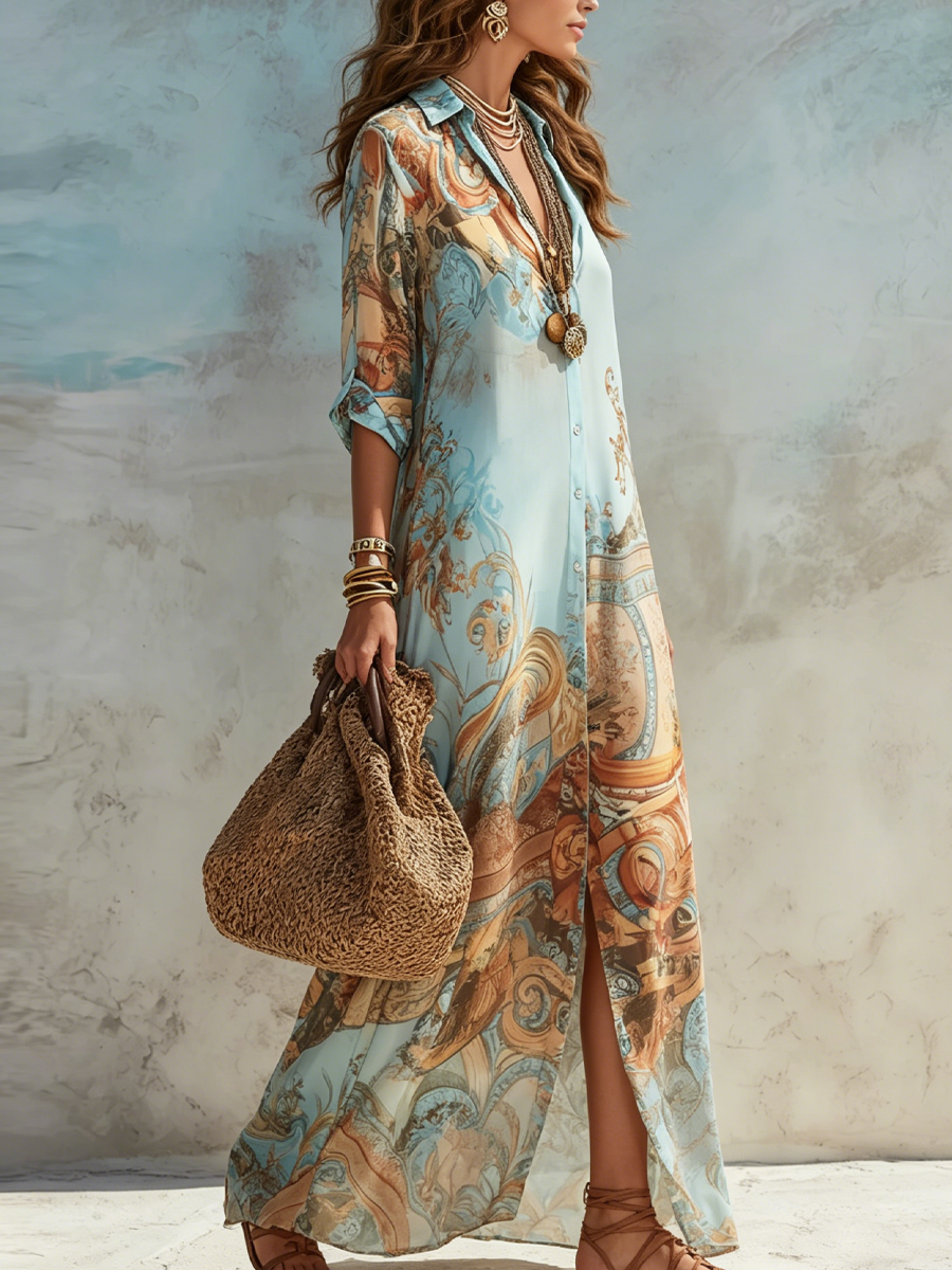 Klara | Elegantes Mediterranes Blusekleid