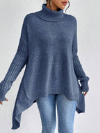 Léïna™ – Le Pull Col Montant Doux & Décontracté