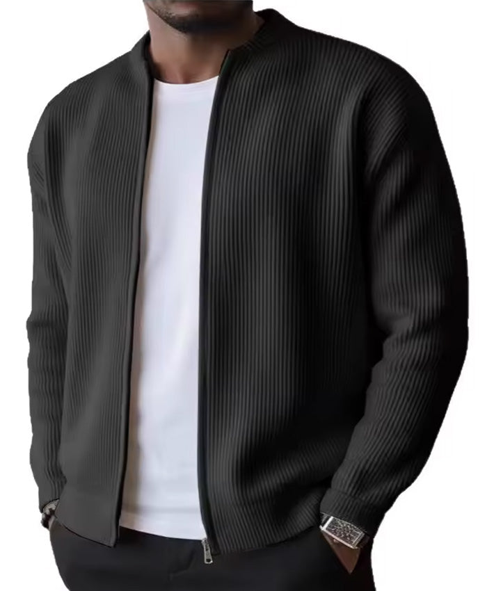 Leon | Langärmelige Cordjacke mit Reißverschluss