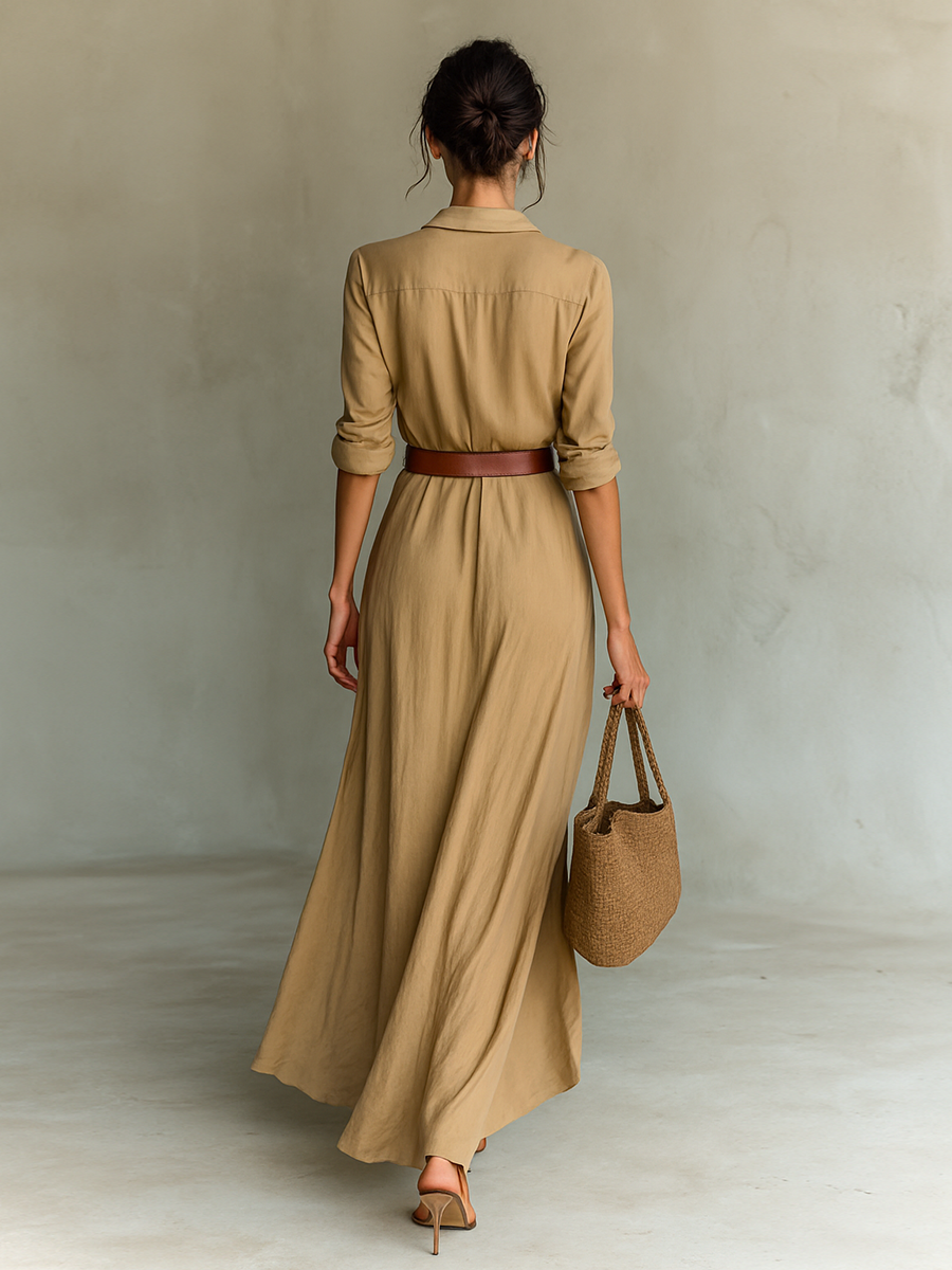 Sofia | Robe longue ceinturée