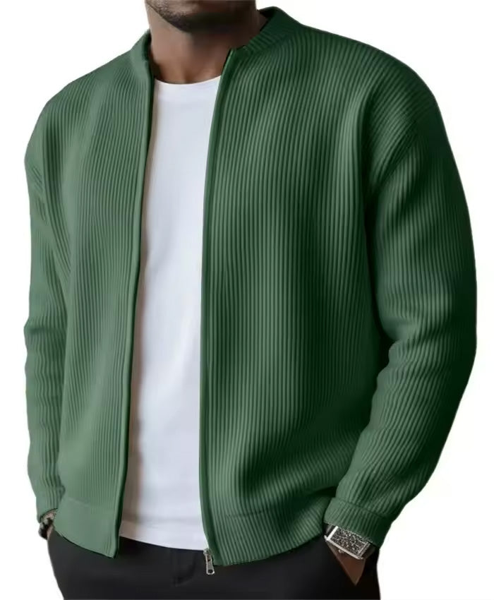 Leon | Langärmelige Cordjacke mit Reißverschluss