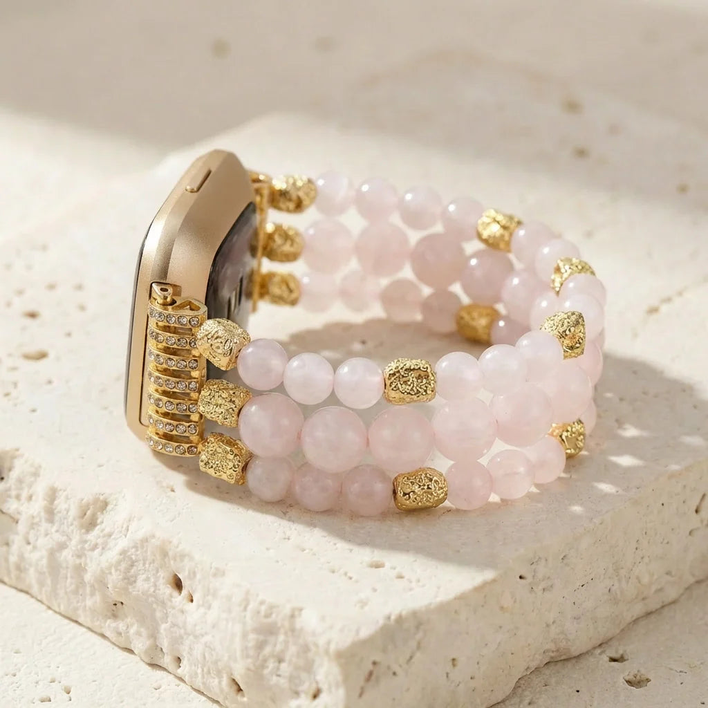 Healing Rose Quartz Fitbit Watch Band