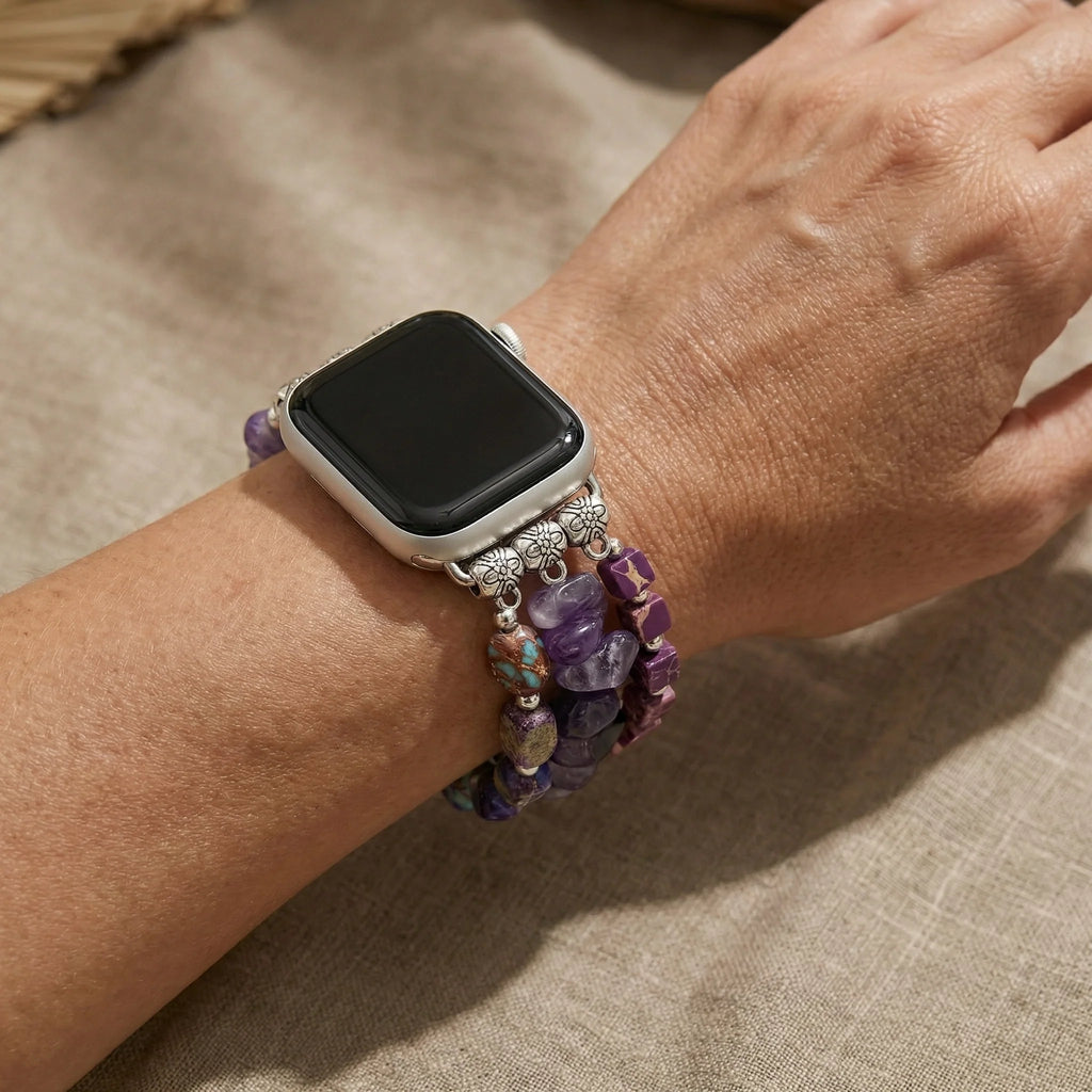 Amethyst & Jasper Apple Watch Band