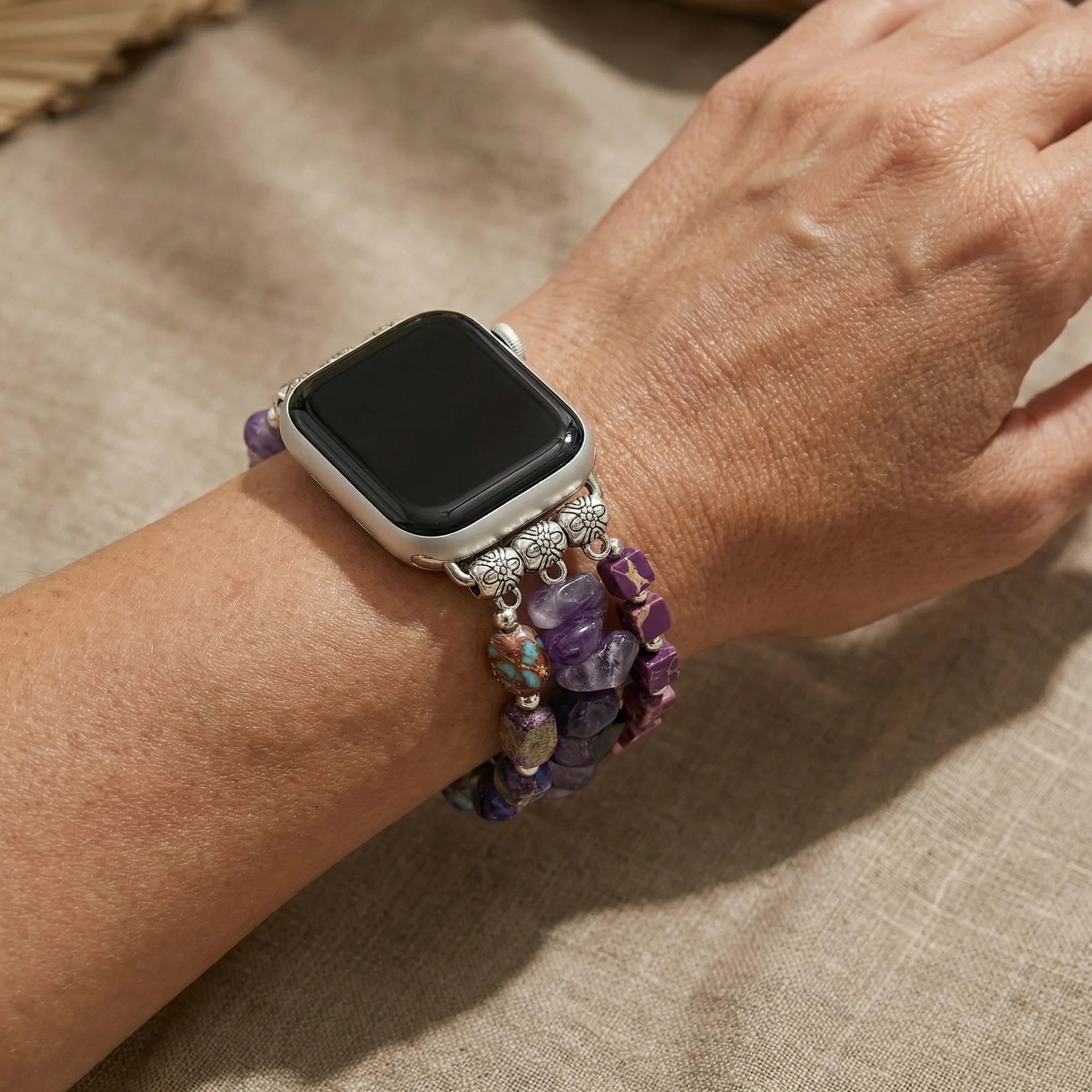 Amethyst & Jasper Apple Watch Band
