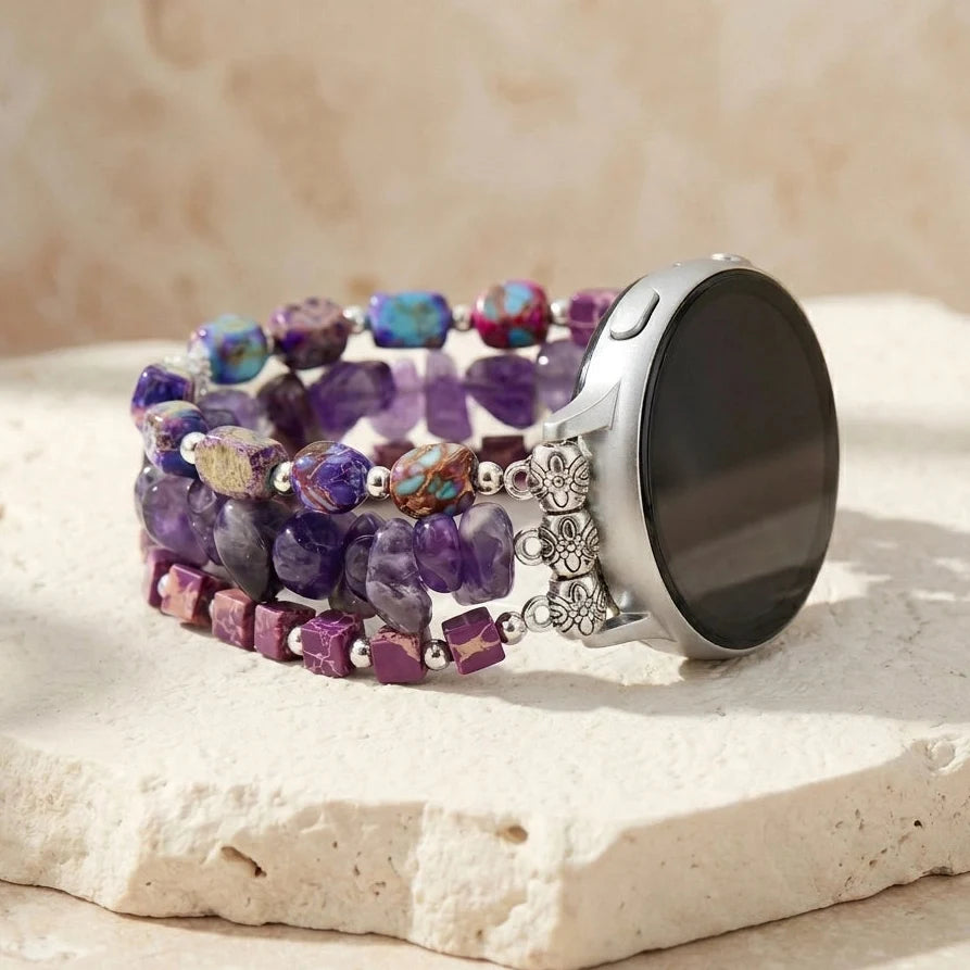 Amethyst & Jasper Samsung Watch Band