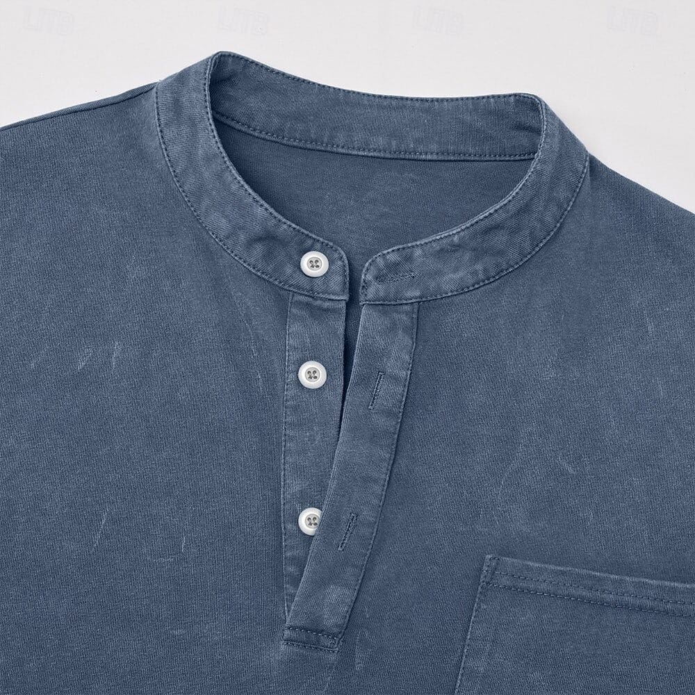 Anton | Langarm-Henleyshirt mit Knopfleiste