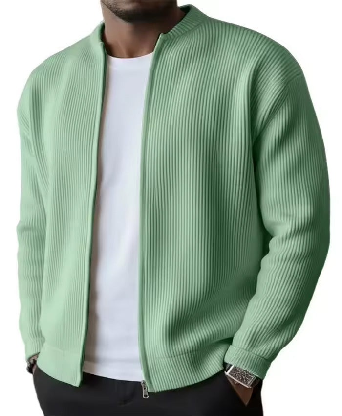 Leon | Langärmelige Cordjacke mit Reißverschluss