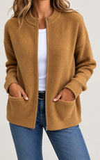 Carina | Elegante Strickjacke mit Stehkragen