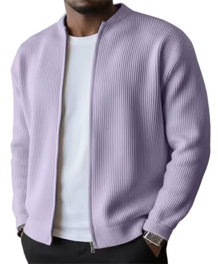 Leon | Langärmelige Cordjacke mit Reißverschluss