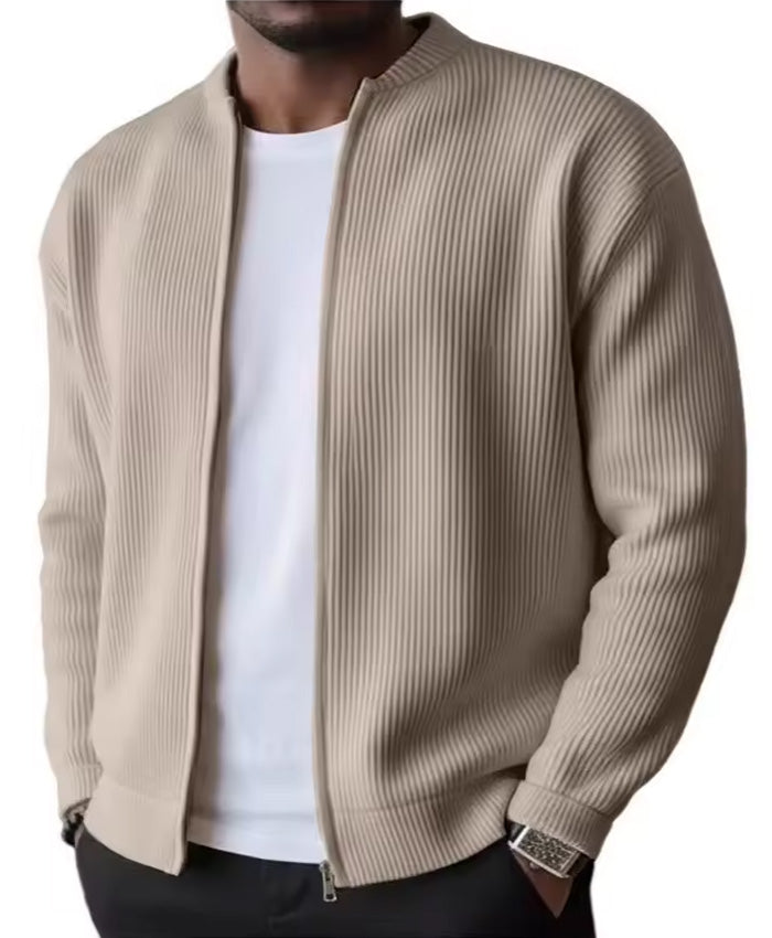 Leon | Langärmelige Cordjacke mit Reißverschluss