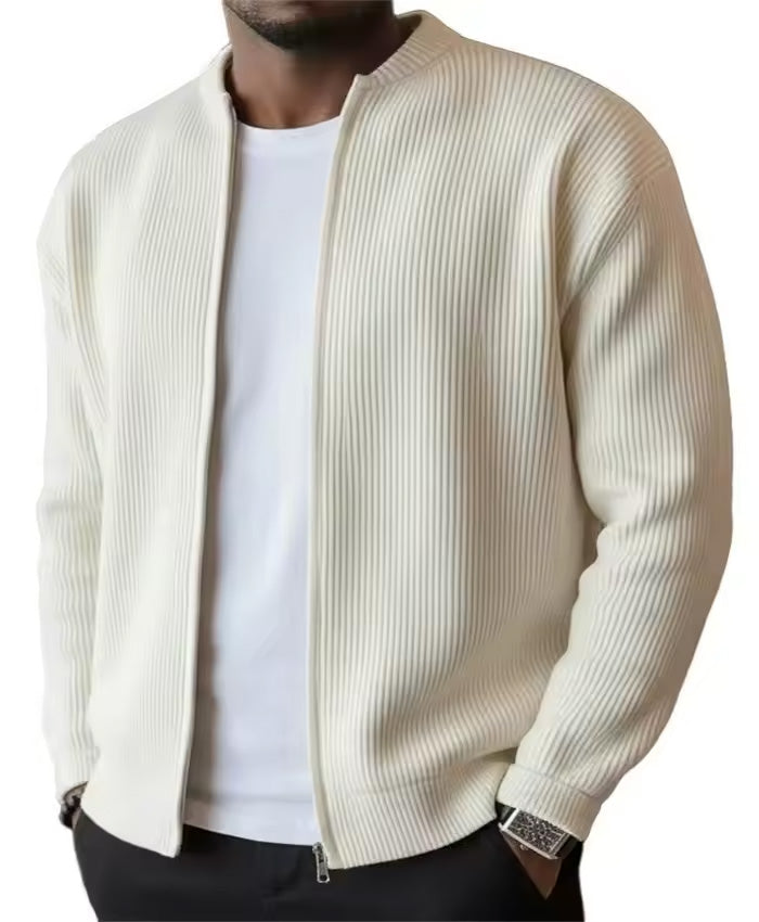 Leon | Langärmelige Cordjacke mit Reißverschluss